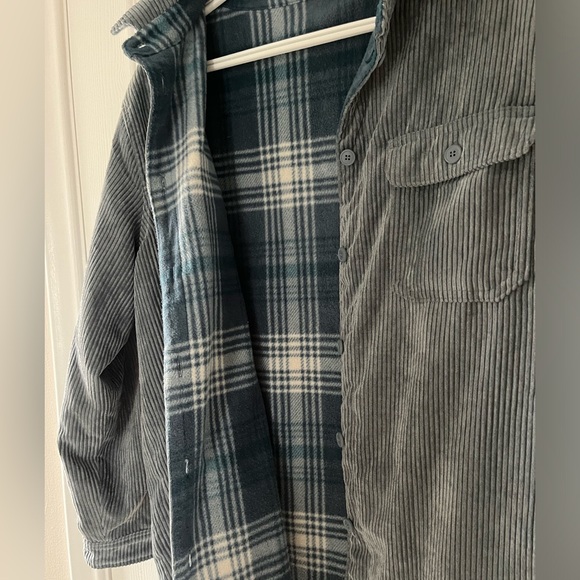 Reversible corduroy button down jacket - Picture 3 of 3